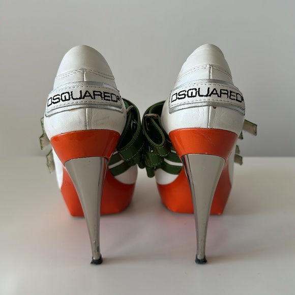 Dsquared2 Leather Sneaker Heels Size US8/ EU 38 - Picture 3 of 10